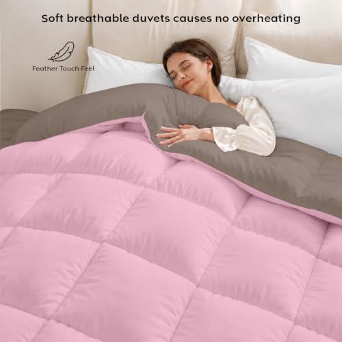 Image of AYKA Reversible Comforter 220 GSM Microfiber Reversible AC Comforter /Blanket for Winter /Quilt /Dohar /Duvets for King Size Blanket /Comforter Double Bed (Mocha & Cameo, 60 * 90 inch)
