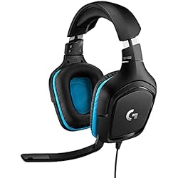 Auriculares Inalambricos Cancelacion Ruido Baratos Logitech G432 Auriculares Gaming con Cable, Sonido 7.1 Surround DTS:X 2.0, Transductores 50mm USB y Jack Audio 3.5mm, Micrófono Volteable, Peso Ligero, PC/Mac/Xbox One/PS4/Switch- Azul/Negro