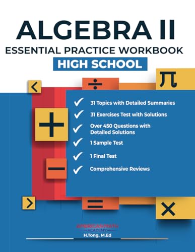 ALGEBRA II ESSENTIAL PRACTICE WORKBOOK: HIGH SCHOOL