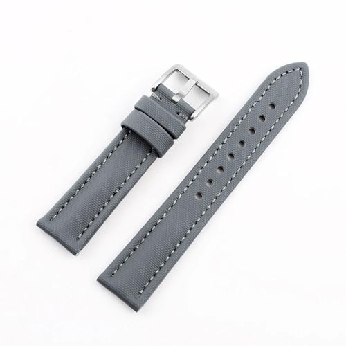 Bracelet montre noir en toile Oxford anti-transpiration ajustable de 18mm à 22mm