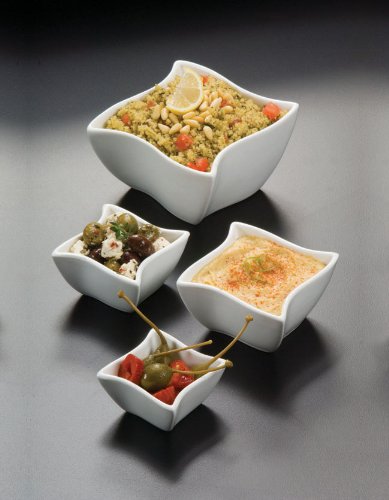 American Metalcraft SQVY2 2.1 oz Squavy Condiment Porcelain Bowl