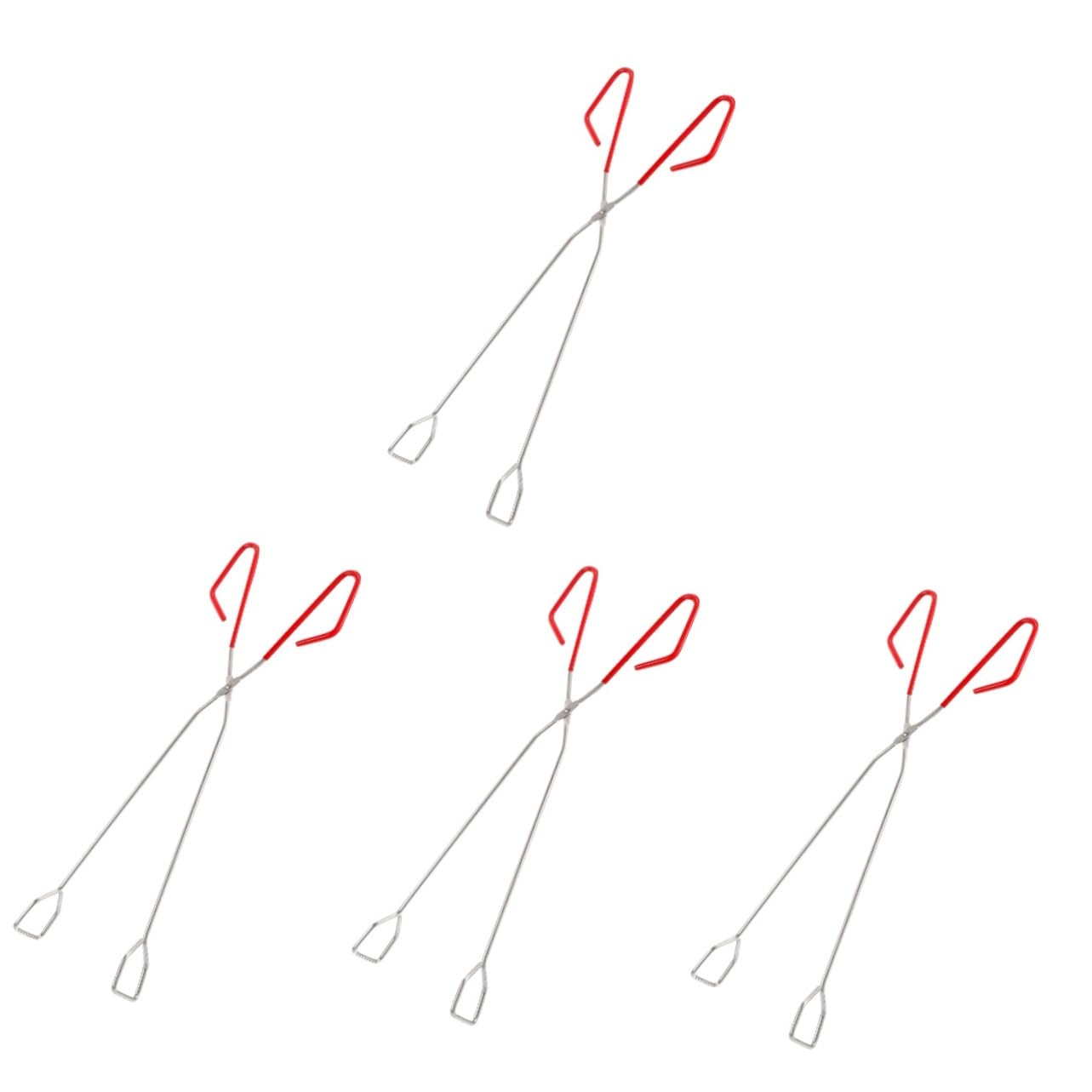 POPETPOP 4 Pezzi Pinze Da Estese Attrezzo Cucinando Afferratore Di Tronchi Carbone Pinza Tronco D'albero Rivestire Di Legno Torrefazione Griglie Lungo Grabber Acciaio Inossidabile