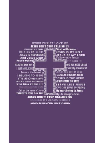 Purple Prayer Journal For Women: Jesus Quotes Cover Convenient Size 6x9”, Notebook Wide Ruled 120 Pages with Phrases about Jesus. Gift for Catholic ... Just Because They Deserve A Special Gift! image 2