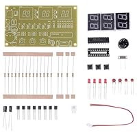 Tiardey Digitaluhr-Löt-DIY-Kit mit 6-Bit-Anzeige, elektronische Uhr für Anfänger, STEM-Lötprojekt zum Erlernen von Elektronik für Heimwerker