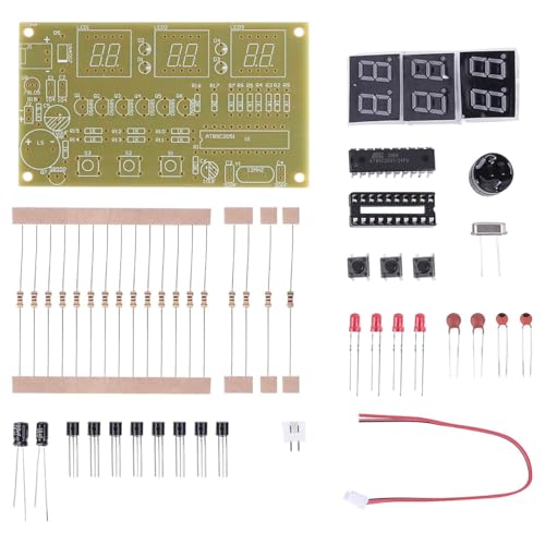 Tiardey Kit de Bricolaje para soldar con Reloj Digital, Pantalla de 6 bits, Reloj electrónico para Principiantes, Proyecto de Soldadura Educativo, Aprendizaje de electrónica para entusiastas