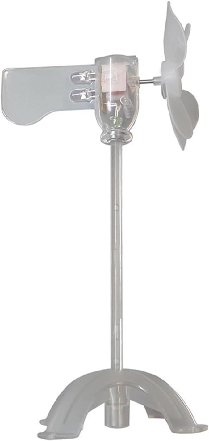 Mini Wind Turbine Generator With Base,Small Plastic Turbine Wind Generator LED Model, Small Wind Energy For Bicycle, E-Bike, Motorcycle & Car(3White LEDs)