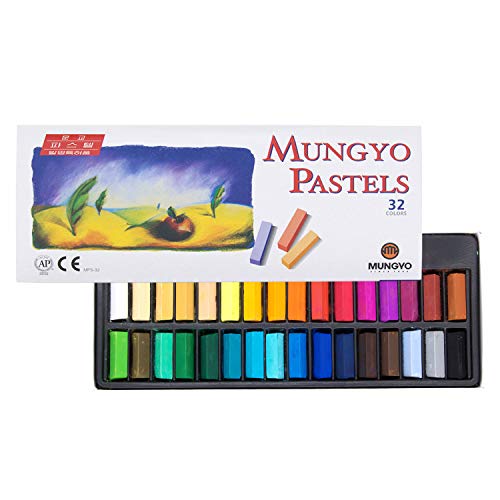 MUNGYO Non Toxic Square Chalk Soft Pastel 32 Colors