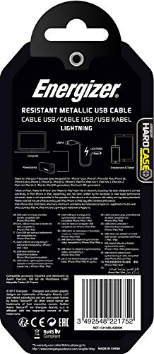 Câble Lightning Energizer Noir 1.2m de synchronisation pour iPhone - 3