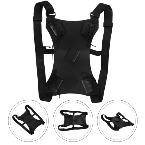 Arnés de hombro Ninja Back bolsa de cuero doble espada cosplay 7