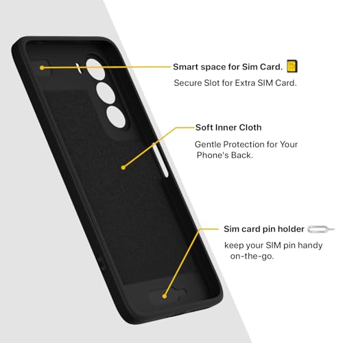 Image of Pikkme Back Cover for OnePlus Nord CE 6 Lite 5G Soft Matte Silicone Mag-Safe Design (Mag-Safe Not Support) Camera Protection | Slim Fit Bumper Cover (Black)