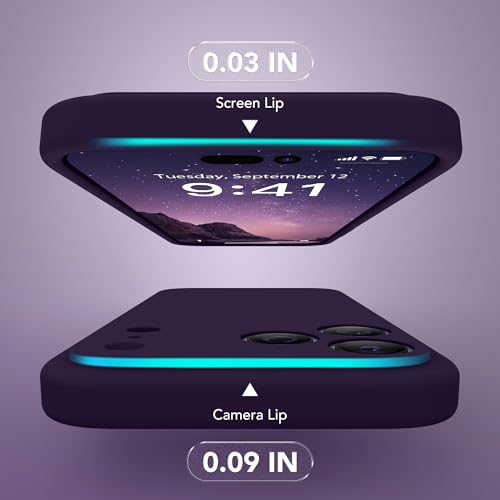 Image of Magnetic for iPhone 17 Pro Max Case, Compatible with MagSafe, [Full Camera Protection][Screen Protector] Silicone Shockproof Protective Phone Case for iPhone 17 Pro Max 6.9 inch, Deep Purple