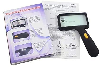 Loupe rectangulaire 2x avec éclairage LED pour lecture sur ordinateur et miroir - 5