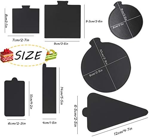 X-BLTU 100 Sheets Black Mousse Cake Board,Recyclable Mini Cake Dessert Display Tray,Cake Drum Cardboard Cake Base Paper Plates Dessert Base for Wedding Birthday(Small square 3.1 * 2.7in)