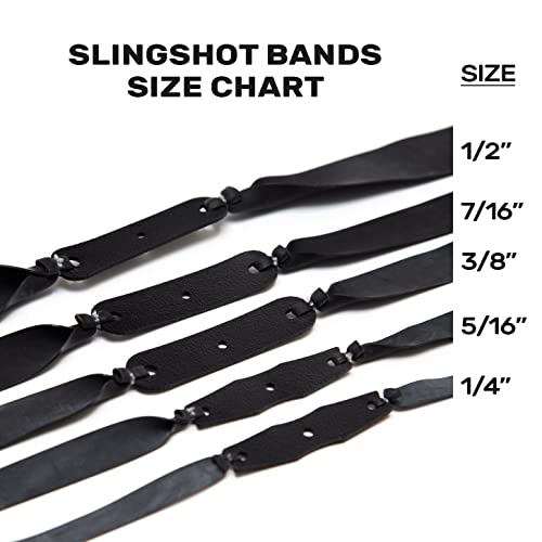 Simpleshot 5Pcs Slingshot Bands Powerful Professional Elastic Rubber Catapult Shooting Flat Bands (7/16" Standard) #TOP2