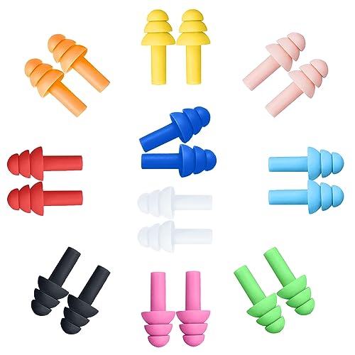 【DESIGN A TRIPLA PROTEZIONE】 I nostri tappi auricolari a tripla protezione con riduzione del rumore, facili da usare, sono progettati per fornire una tenuta completa e sono altamente resistenti all'acqua, per proteggere da ogni tipo di evento rumoroso, sia esso un concerto, una sparatoria o un cantiere. E, naturalmente, sono indispensabili quando si viaggia.