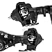Rcarmumb Front Rear Portal Axle Upgrades Part for 1/10 RC Crawler Car SCX10 90046 SCX10 90047,Aluminum Alloy Front Rear Portal Axle Hops Up,Black