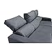 Mueble Sofa con Chaise Longue 3 plazas color gris marengo cheslong chaiselongue...