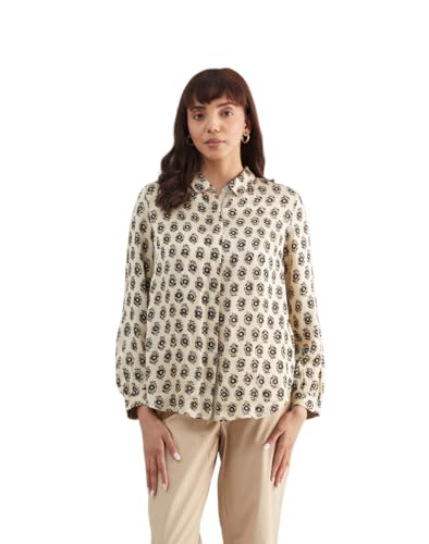 Chemise en viscose mélangée beige Fabindia pour homme
