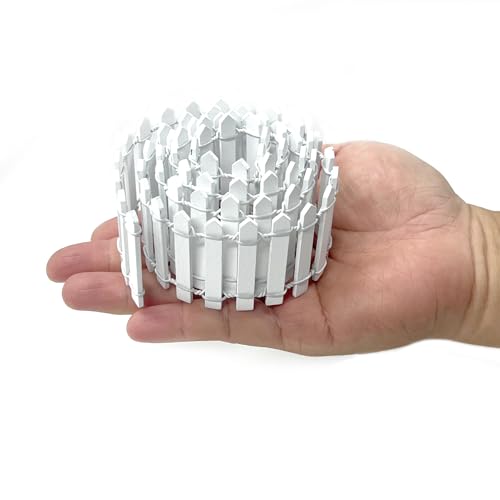 image for XFGSYXS 35 Inches Mini Fairy Garden Fence DIY Small Wood Decorative Pi