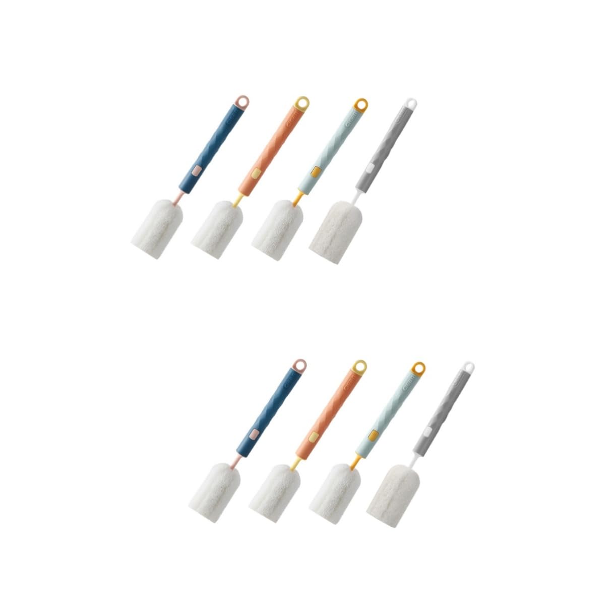 ibasenice 8piezas Escobilla para Biberones De Mango Limpiador Multifuncional para Botellas y Vasos Diseño Desmontable y Ligero para Uso Cocina y Viajes