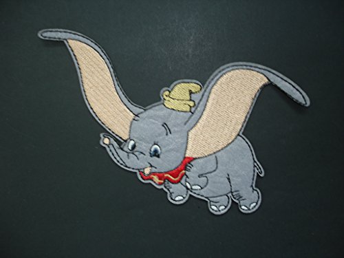 2 pieces BABY ELEPHANT Iron On Patch Applique Animal Motif Fabric Children Decal 3.9 x 2.2 inches (9.8 x 5.5 cm)