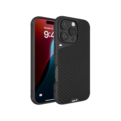Mous for iPhone 16 Pro Max Case MagSafe Compatible - Limitless 6.0 - Carbon Fiber - Protective Shockproof Phone Cover Cover