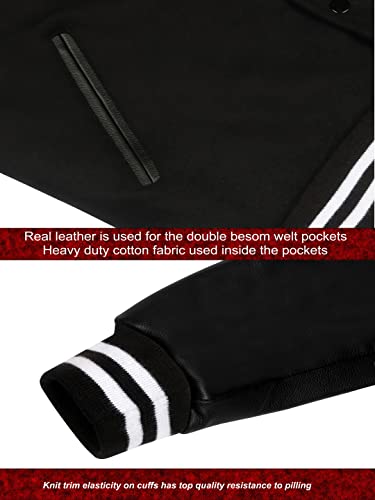 Image of Brutul Bee Original Leather Varsity Letterman Jackets Wool & Leather Original American Style Varsity Jackets