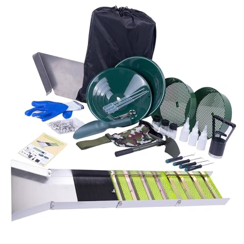 Boîte d'écluse portable Luqeeg 50" en aluminium pour dragage de l'or en rivière
