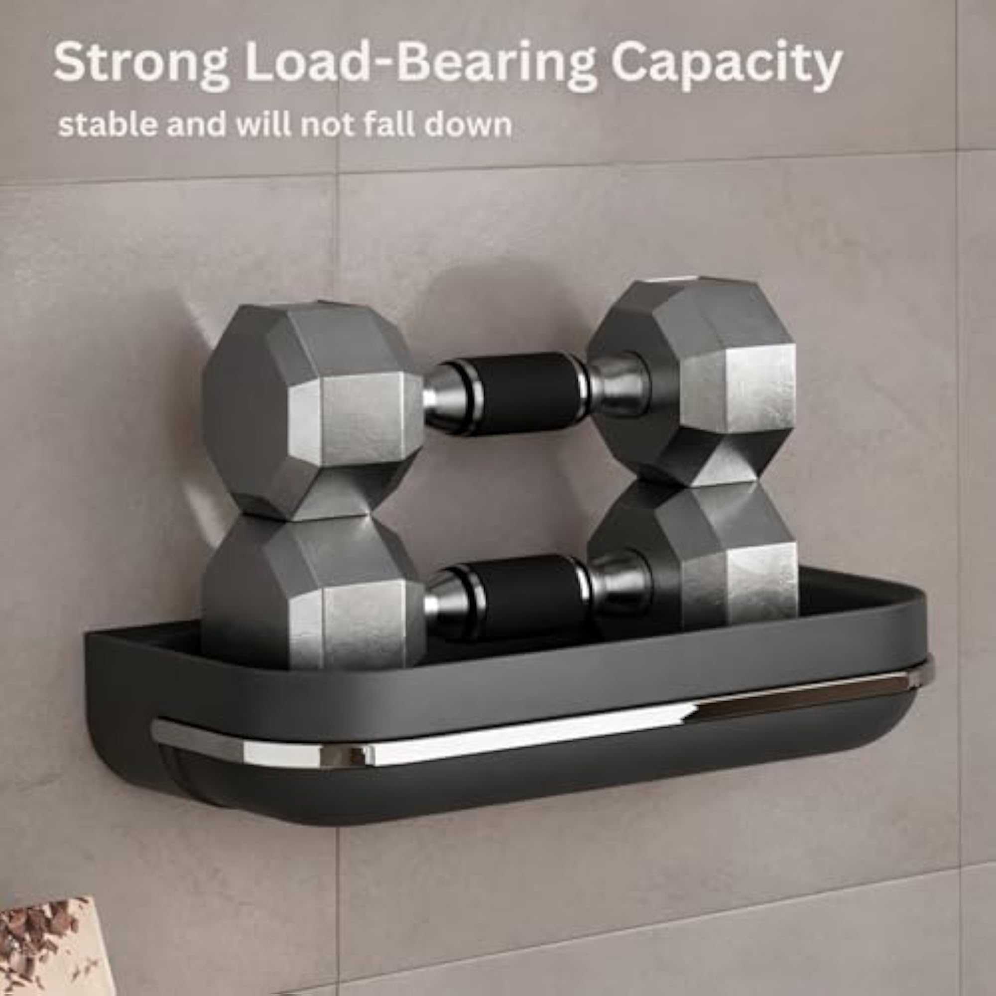 Self Adhesive Luxury Bathroom Shelf, Cream