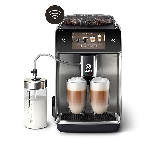 Saeco GranAroma Deluxe Kaffeevollautomat WLAN-Konnektivität 18 Kaffeespezialitäten Intuitives Touchdisplay 6 Benutzerprofile Keramikmahlwerk (SM6685/00)