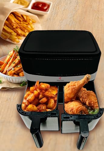 MEBASHI-Air-Fryer-Dual-Basket-with-Digital-Screen-1800W-2-45L-Capacity-Total-9L-Rapid-Air-Technology12-Pre-Set-Functions-ME-AF997