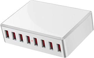 Gatuida 4Pcs Carregador De Mesa Estação De Carregamento Estação De Carregamento De Mesa Estação De Carregamento De Tablet Hub De Carregamento USB Estação De Carregamento USB Branco