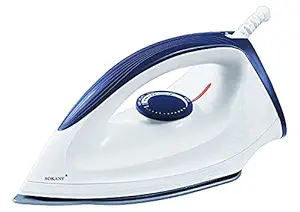Dry Iron with 3 Gear Base Plate For All Type Clothes || Travel Iron Non-Stick Advance Soleplate Variable Temperature Control || Electric Iron for Cloth Press || Ironing Clothes - Laundry - 1000W