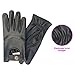 Mens Real Soft Leather Slim fit Retro Style Classic Dress Fashion Driving Gloves 508 (508-Black, XL)