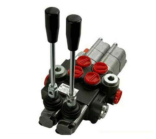 Chief Directional Control Valves with Fine Metering Spools: 2 Spool 4 Way 4 pos. Tandem, 13 Max GPM 3625 Max PSI with #10 SAE Inlet/Outlet and #8 SAE Work Ports