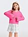 Imily Bela Girls Bell Sleeve V Neck Knit Sweaters Kids Fashion Crop Pullover Sweater Tops Hot Pink
