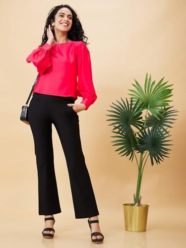 Image of Globus Women Black Solid Modern Jeggings