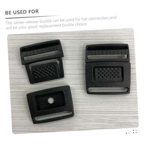 Boucle de chapeau NUOBESTY sangle noire portable de 2.5x2.3cm