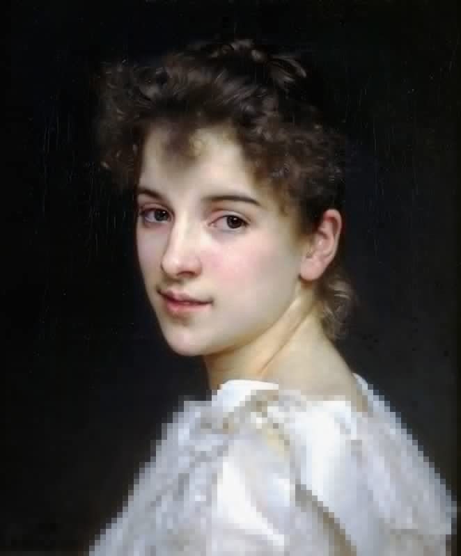 Peinture murale Gabrielle Cot Bouguereau pour sublimer l'ambiance chaleureuse d'un salon