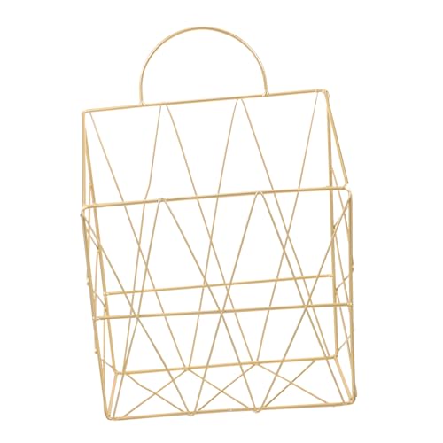 Alipis Estantería Metálica de Pared Dorada Organizador Colgante Multiusos para Libros Revistas y Objetos Decorativos Diseño Nórdico para Hogar Oficina y Cocina