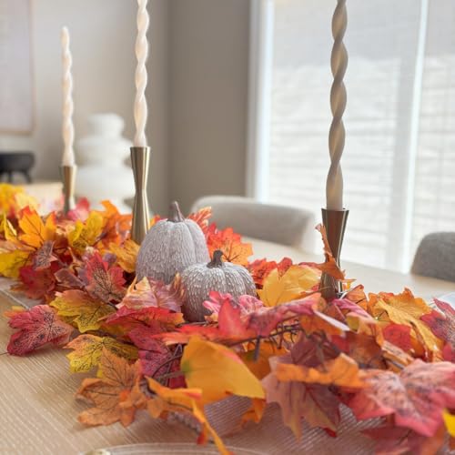 CQURE 36 Pack Fall Leaf Garland, Total212.4Ft Artificial Fall Vines Autumn Garland Fall Maple Leaves Thanksgiving Decor for Home Wedding Fireplace Party by CQURE - Image 7