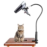 78x8x5.5cm/30.7x3.1x2.2in Dog Hair Dryer Holder, Pets Grooming Table Hair Dryer Holder, 360 Degree Rotating Lazy Blow Dryers Hands Free Stand with Adjustable Clamp for Pet Dog Cat Grooming