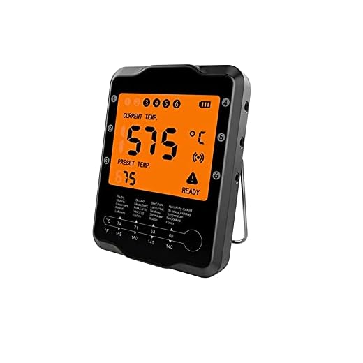 GDYJP Trådlös köttermometer, smart digital termometer med lång räckvidd med Bluetooth omedelbar avläsning mattermometer rökare BBQ ugn (storlek: 6 sonder)