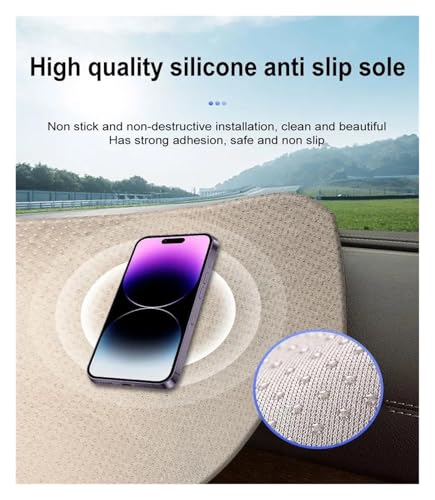 Alfombrilla para salpicadero de franela negra funda protectora panel coche 7