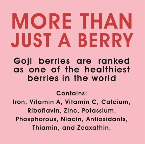 Premium Goji Berries 500g, by Yin & Yang Superfoods. Premium Quality, Delicious Sweet Flavour, 100% Natural, High in Vitamins, Minerals & Antioxidants, Source of Fibre, Vegan