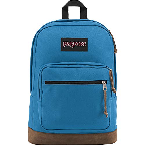 JanSport Right Pack Backpack - Durable Daypack with Padded 15' Laptop Sleeve, Spacious Main Compartment & Integrated Water Bottle Pocket - Blue Jay