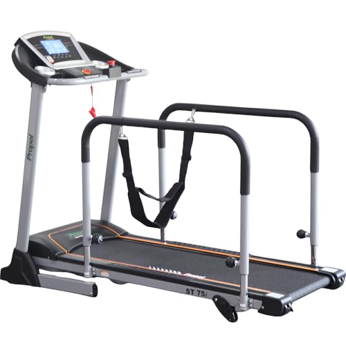Propel FitnessOne ST 75i Senior-Friendly Treadmill for Home| Safety Belt & Adjustable Handrails| 4.0 HP Peak Motor|3-Level Manual Incline| Forward & Reverse Walk| 100kg Capacity|Spacious Running Area