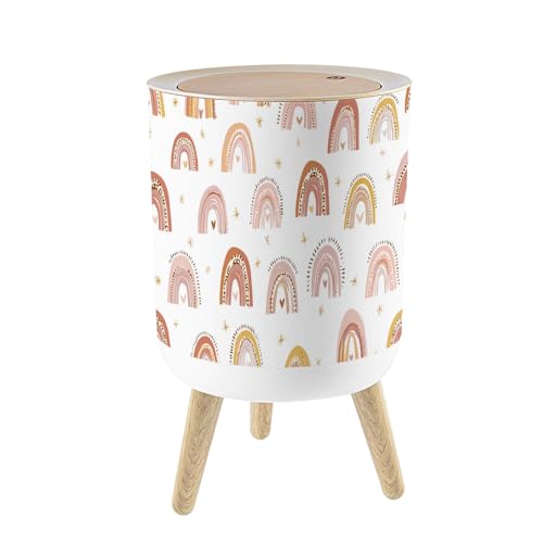 Caneca de basura pequeña redonda con tapa 1.8 gal