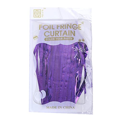 Event Wristbands - Cortinas de aluminio para cumpleaños, bodas, decoración de lluvia, vestido de eventos para mujer, elegante, color morado, talla única