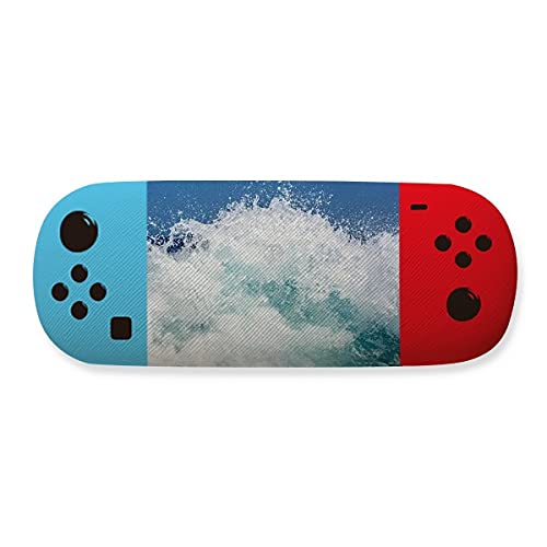 Étui pour lunettes de jeu motif vague d'océan étui rigide créatif pour gamer et scientifique